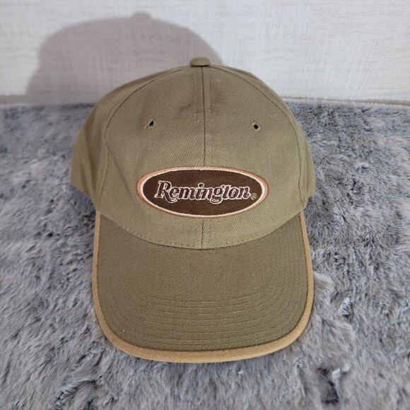 Signature Other - Signatures Remington Strapback OSFA Tan Hunting Cap Guns Ammo Hat Vintage